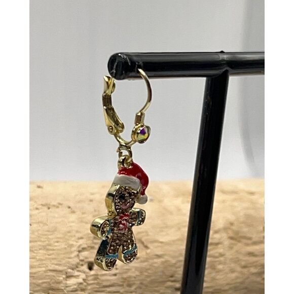 Kirks Folly Gingerbread Jingle Boy Earrings - Picture 7 of 8